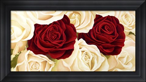 Framed Rose Composition Print