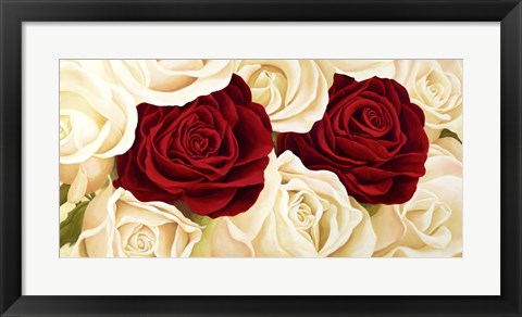 Framed Rose Composition Print