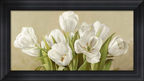 Framed Tulipani Bianchi Print