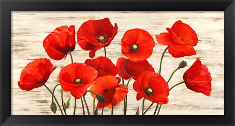 Framed French Poppies Print