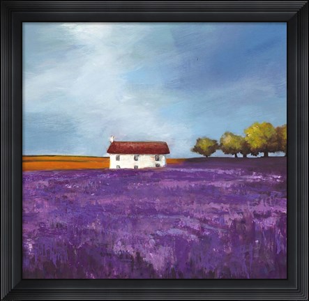 Framed Field of Lavender I Print