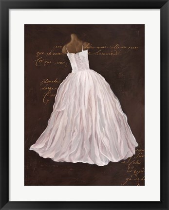 Framed Dressed in White I Print