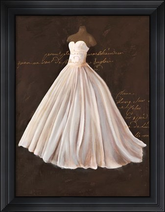 Framed Dressed in White II Print
