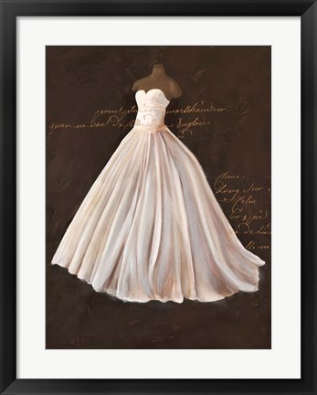 Framed Dressed in White II Print