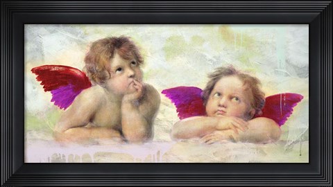 Framed Raphael&#39;s Putti 2.0 Print