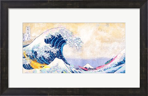 Framed Hokusai&#39;s Wave 2.0 (Detail) Print
