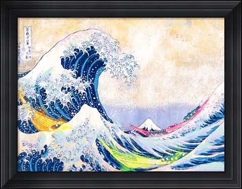 Framed Hokusai&#39;s Wave 2.0 Print