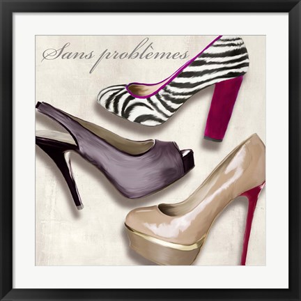 Framed Sans Problemes Print