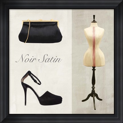 Framed Noir Satin Print