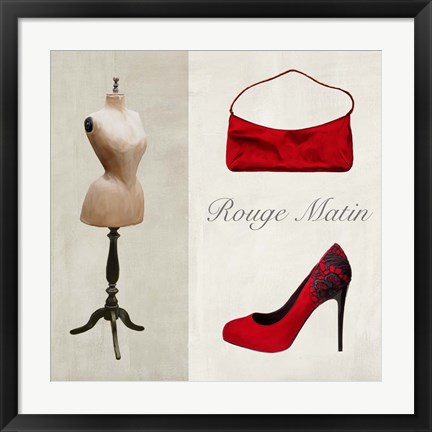 Framed Rouge Matin Print