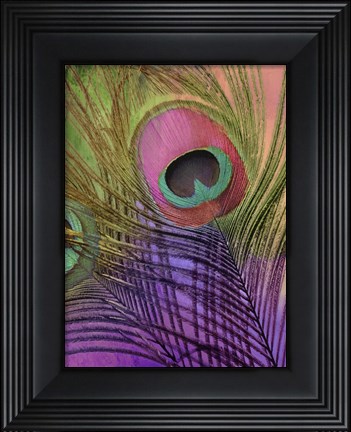 Framed Peacock Candy III Print
