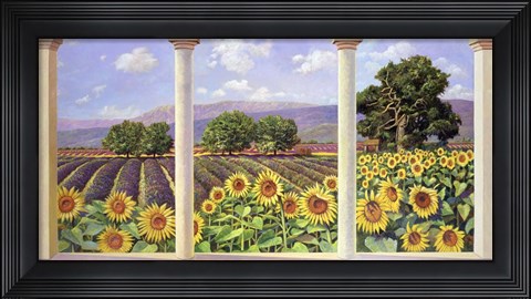 Framed Finestra sui Girasoli Print