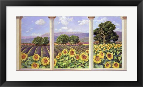 Framed Finestra sui Girasoli Print