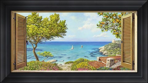 Framed Finestra sul Mare II Print