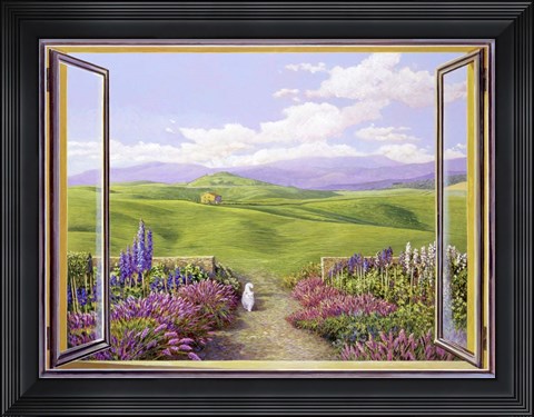 Framed Paesaggio Toscano Print