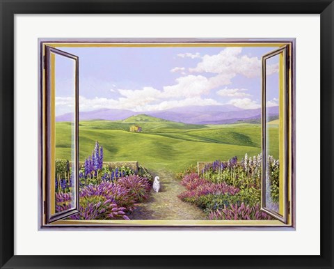 Framed Paesaggio Toscano Print