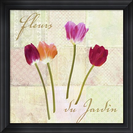 Framed Fleurs du Jardin Print