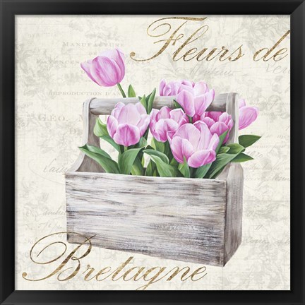 Framed Fleurs de Bretagne Print