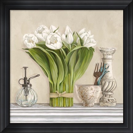 Framed Memoires du Jardin II Print