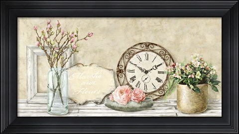 Framed Mon Jardin I Print