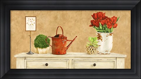 Framed Mon Jardin II Print