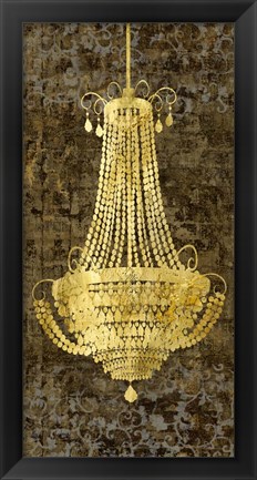 Framed Panneau Chandelier I Print