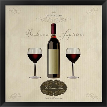 Framed Bordeaux Superieur Print