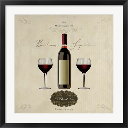 Framed Bordeaux Superieur Print