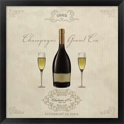 Framed Champagne Grand Cru Print