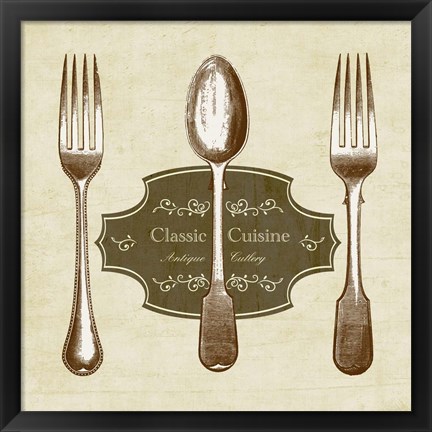 Framed Classic Cuisine Print