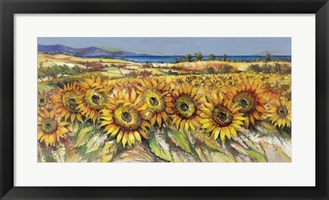 Framed Campo di Girasoli Print