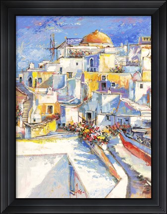 Framed Santorini Print