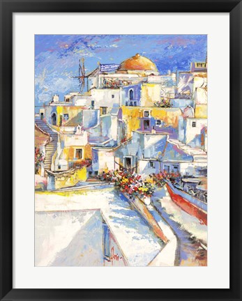 Framed Santorini Print