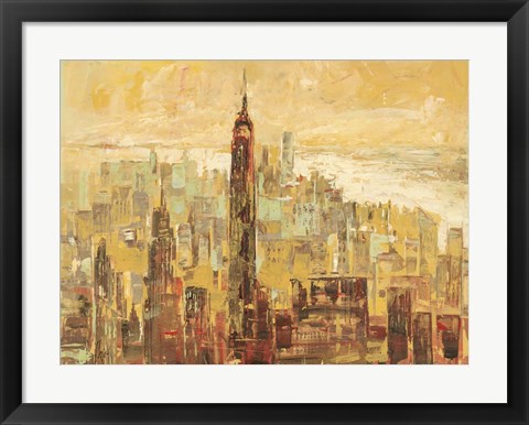 Framed Tramonto su Manhattan Print