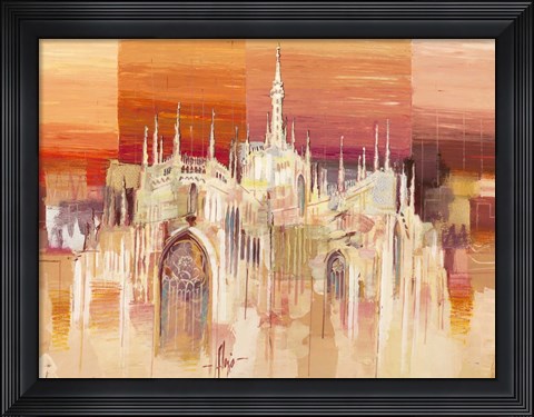 Framed Milano al Tramonto Print