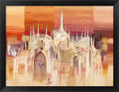 Framed Milano al Tramonto Print