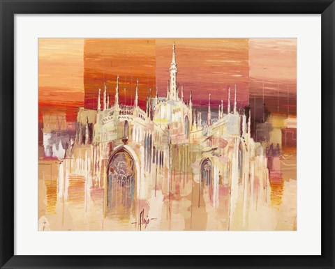 Framed Milano al Tramonto Print