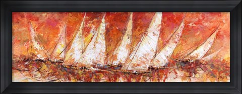Framed Regata al Tramonto Print