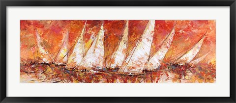 Framed Regata al Tramonto Print