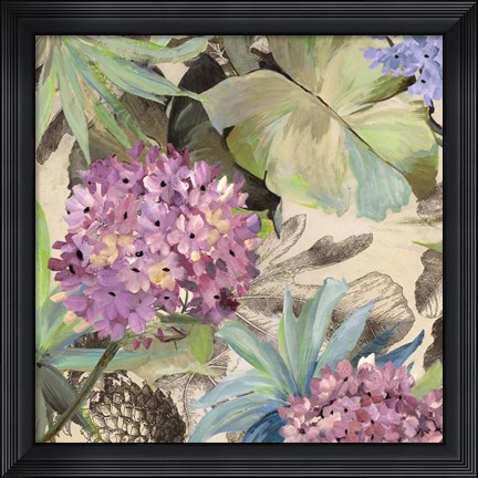 Framed Pink Hydrangeas Print