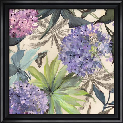 Framed Lilac Hydrangeas Print