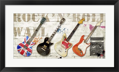 Framed Rock and Roll Wall Print