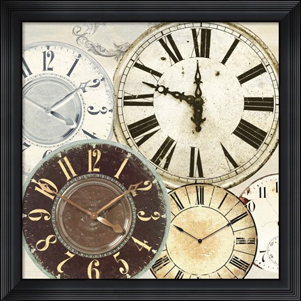 Framed Timepieces II Print