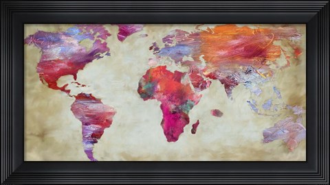 Framed World in Colors Print