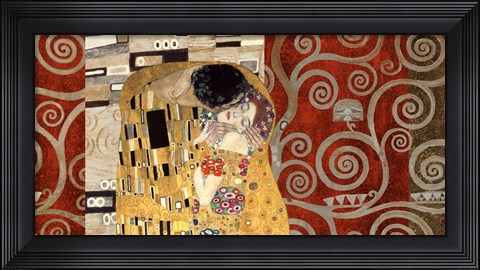 Framed Kiss (Pewter) Print