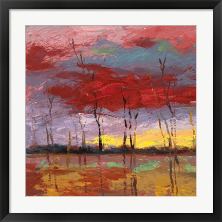 Framed Tramonto sul Bosco I Print