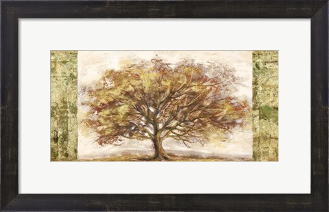Framed Golden Tree Panel Print