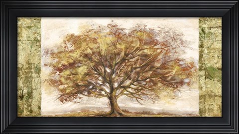 Framed Golden Tree Panel Print