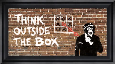 Framed Think Outside of the Box Print