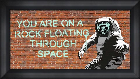 Framed Floating Through Space Print